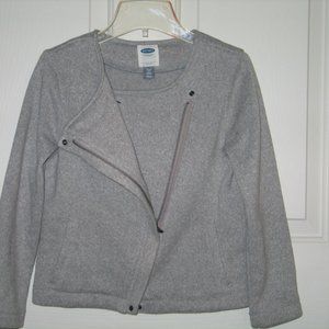 Old Navy moto sweater jacket XL 14 soft fleece inside